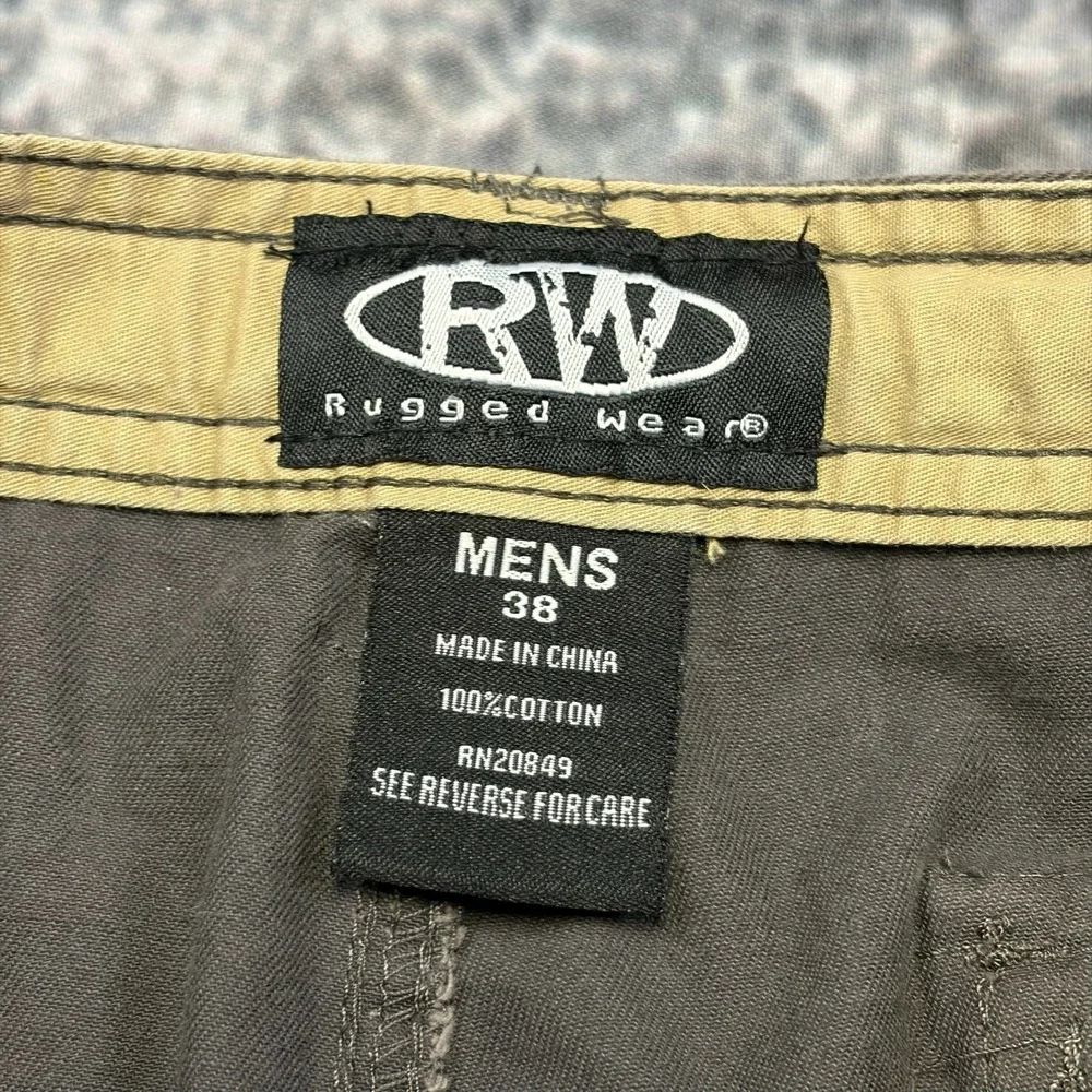 Rugged Wear Cargo Shorts Mens 38 Brown Outdoor Utility Hiking Skater Y2K